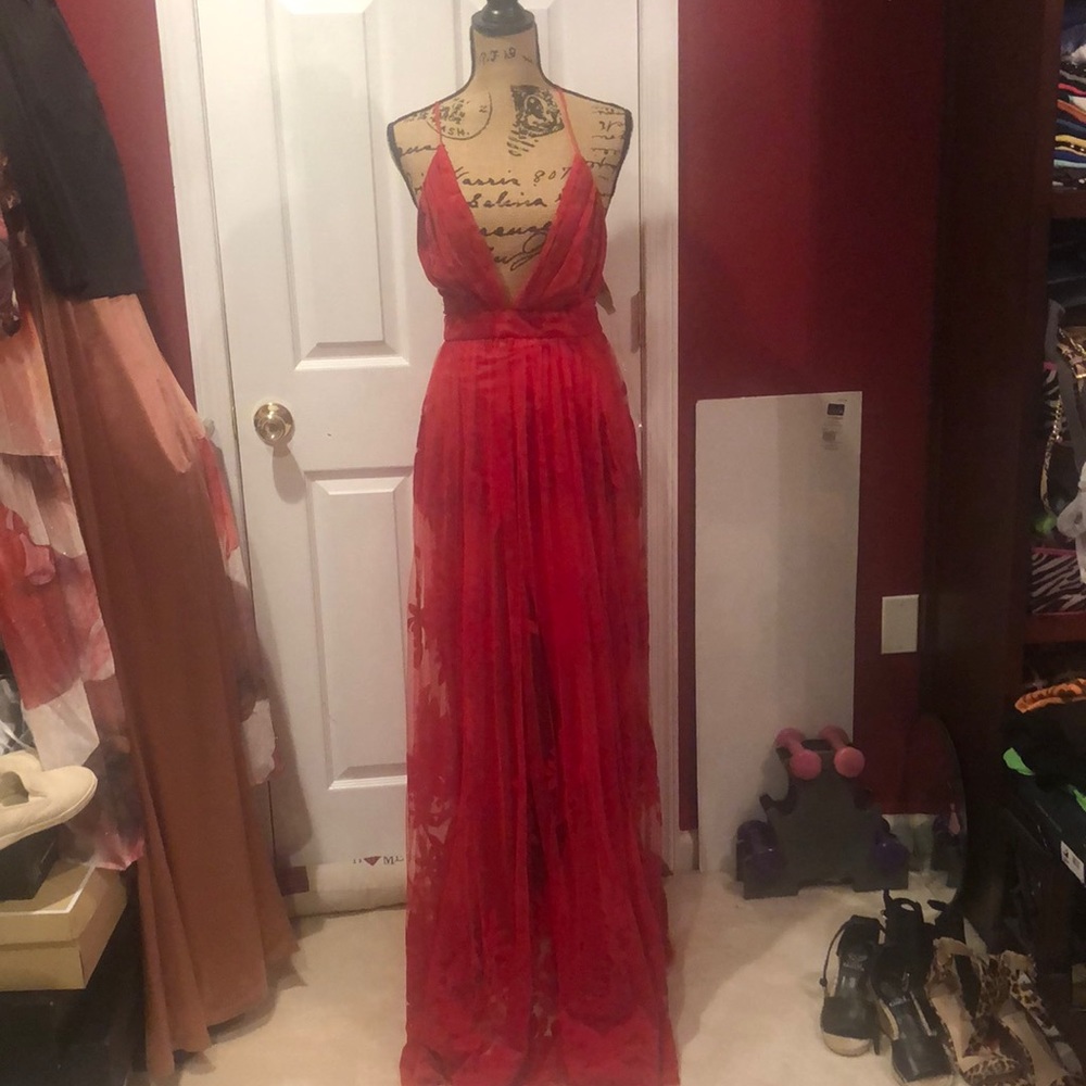 Red gown